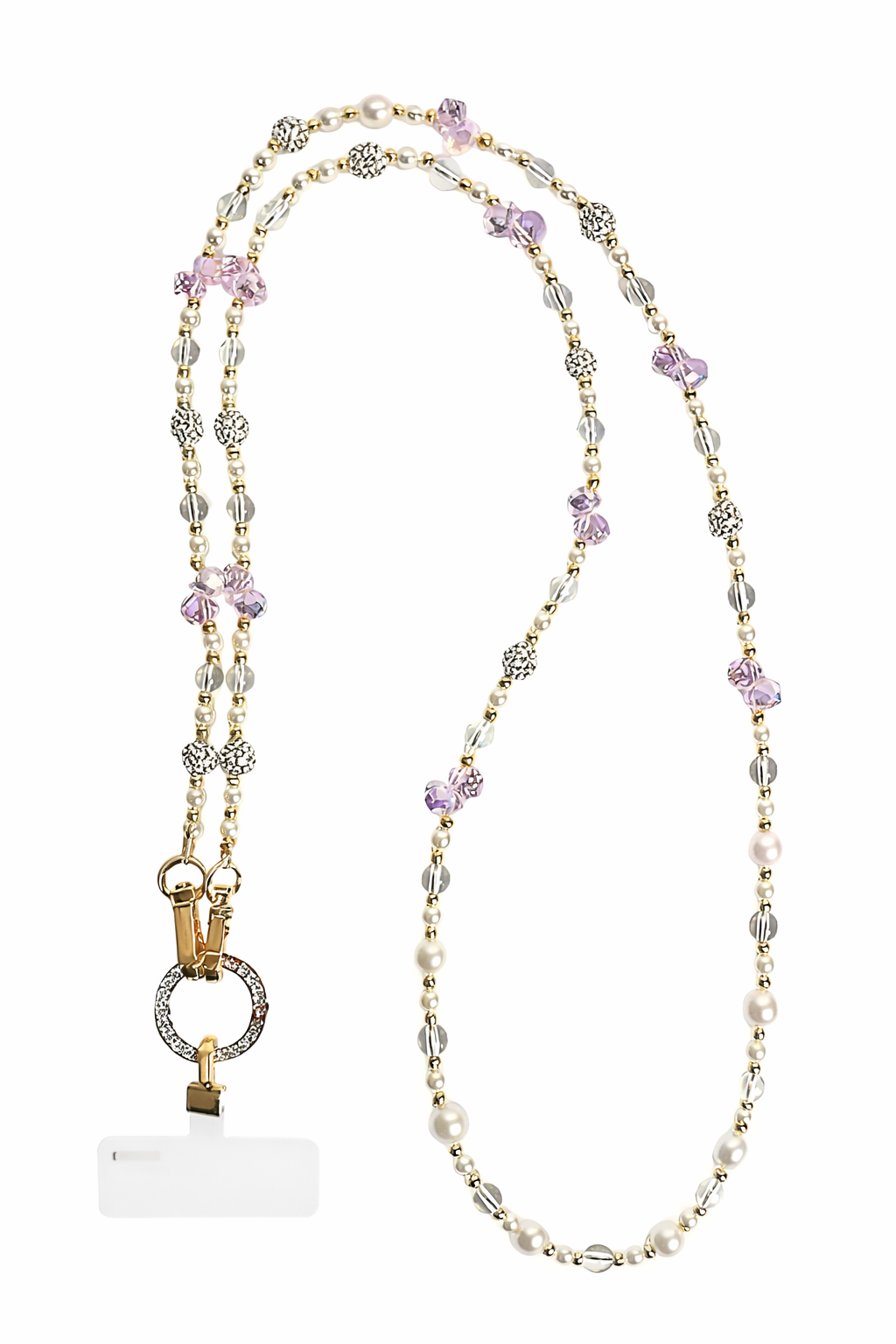 Univerzální popruh crystals růžový