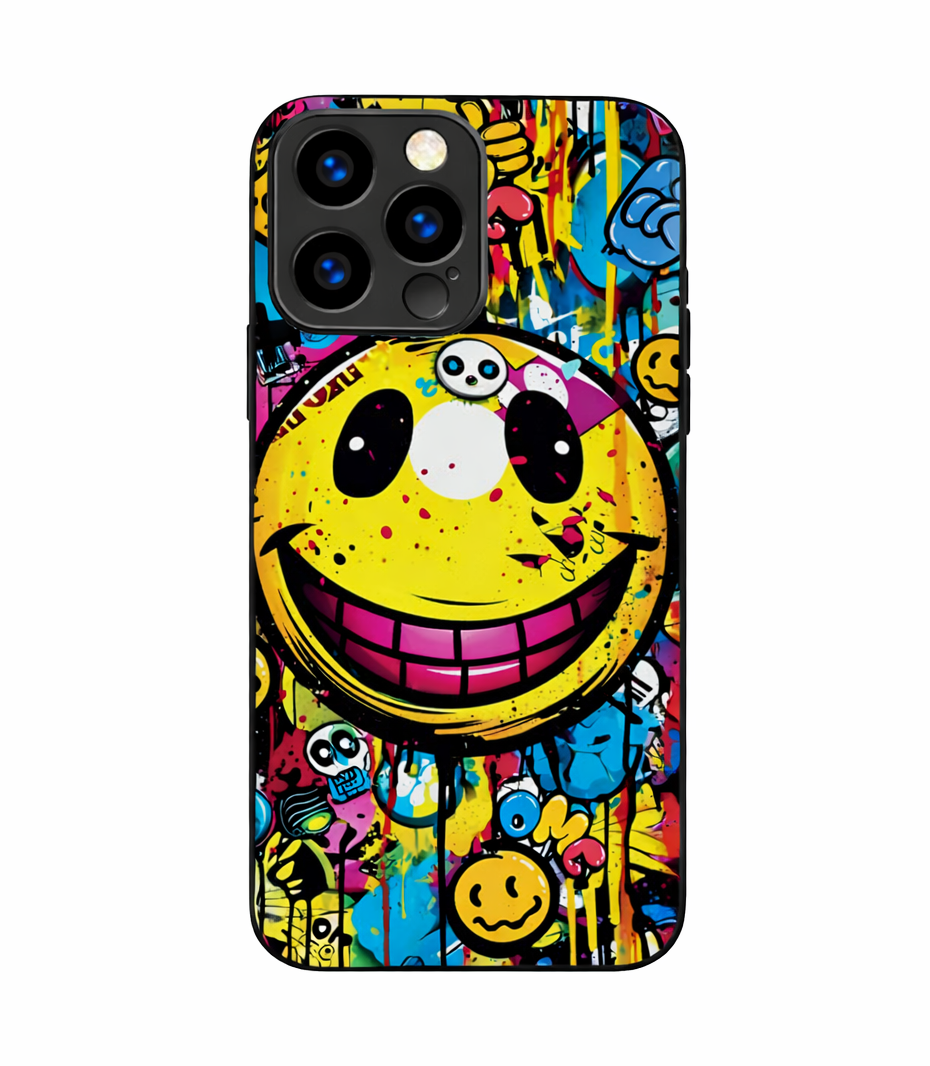 Graffiti silikonový kryt pro Apple iPhone 17 žlutý