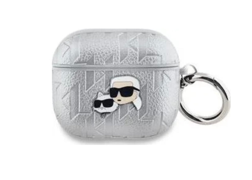 Karl Lagerfeld PU Embossed Karl and Choupette Heads Pouzdro