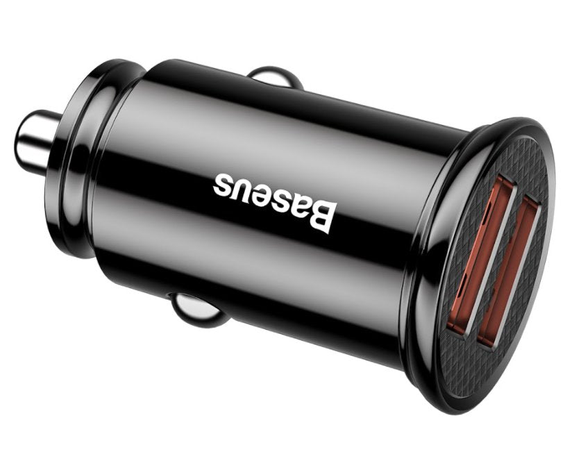 Baseus CCALL-YD01 Circular Nabíječka do Auta 2xUSB QC3.0 30W Black