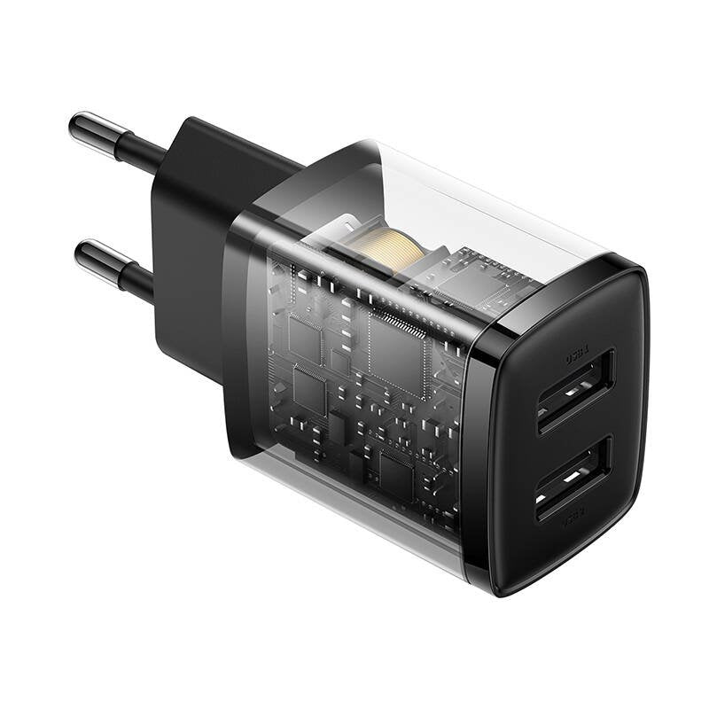 Baseus CCXJ010201 Compact Nabíječka 2xUSB 10,5W Black
