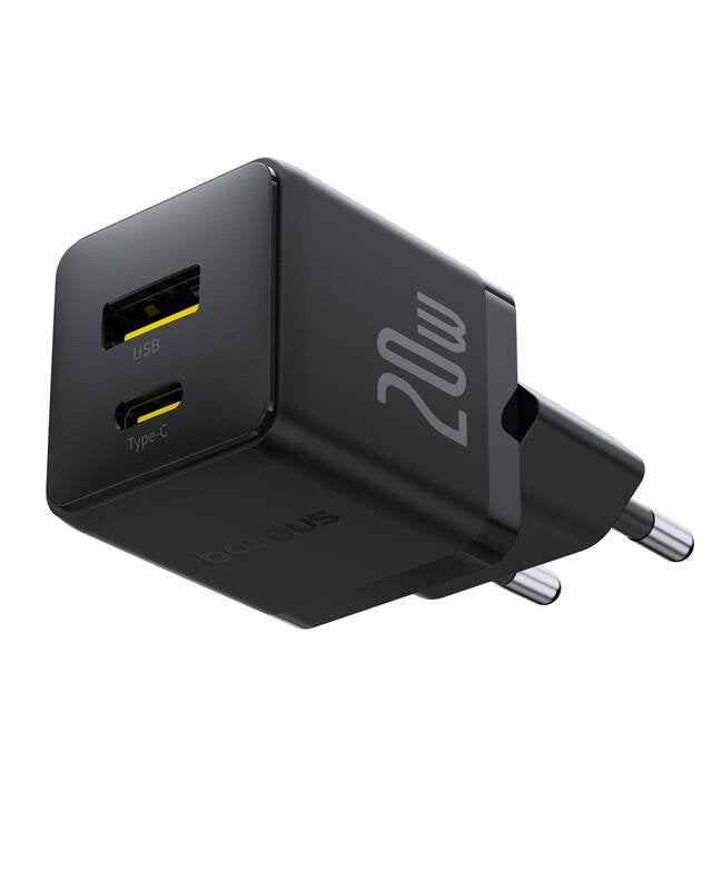 Baseus Palm Fast Nabíječka USB-A + USB-C 20W Black