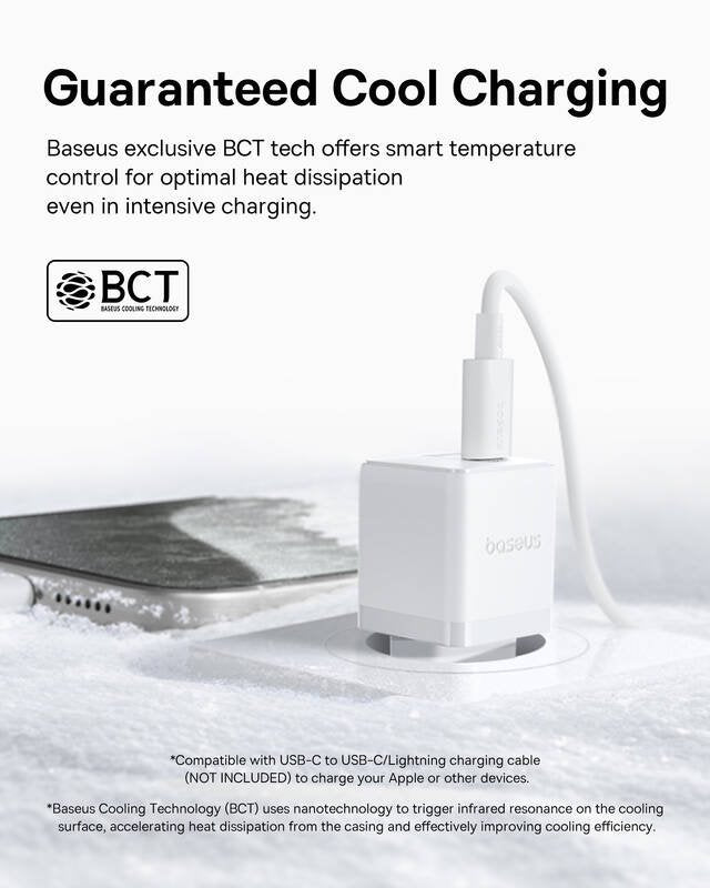 Baseus Palm Fast Nabíječka USB-A + USB-C 30W White