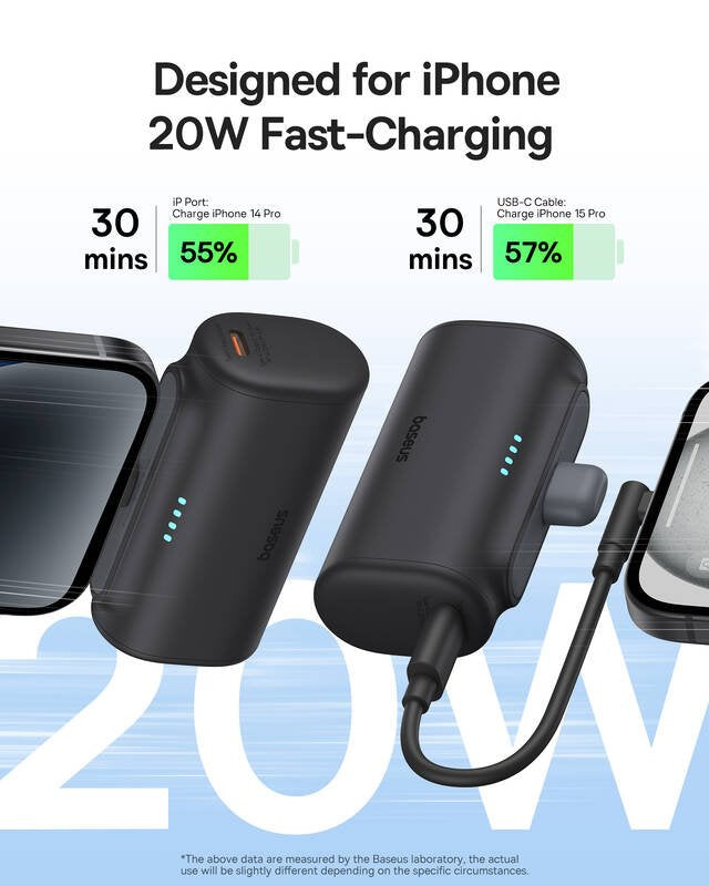 Baseus powerbanka 5000mAh 20W kompaktní rychlonabíjecí Lightning - pohled 4