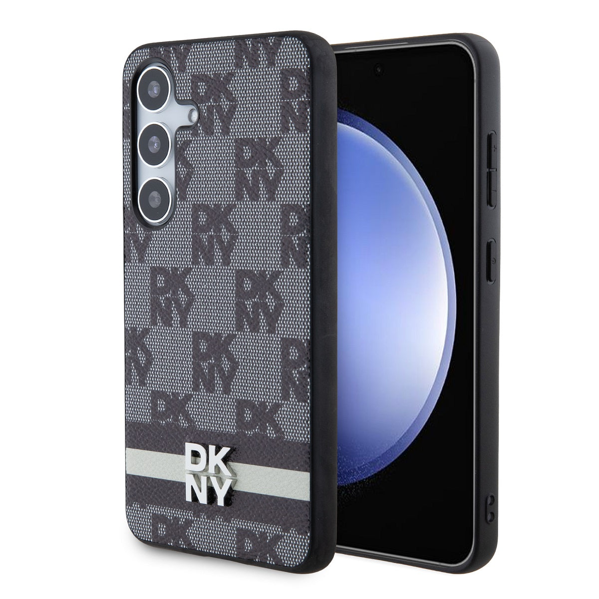 DKNY kožený kryt na Samsung - Checkered Pattern and Stripe