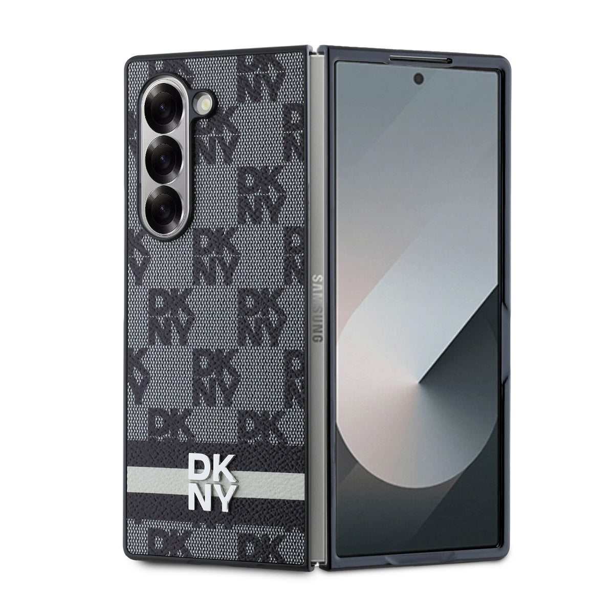 DKNY kožený kryt na Samsung - Checkered Pattern and Stripe