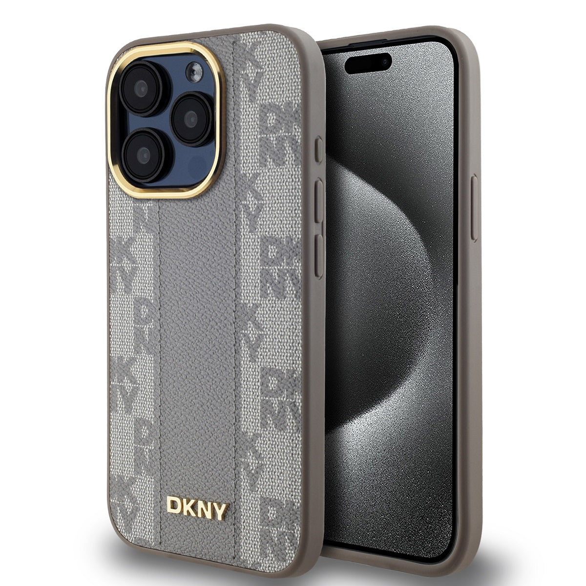 DKNY PU Leather Checkered Pattern Magsafe Zadní Kryt