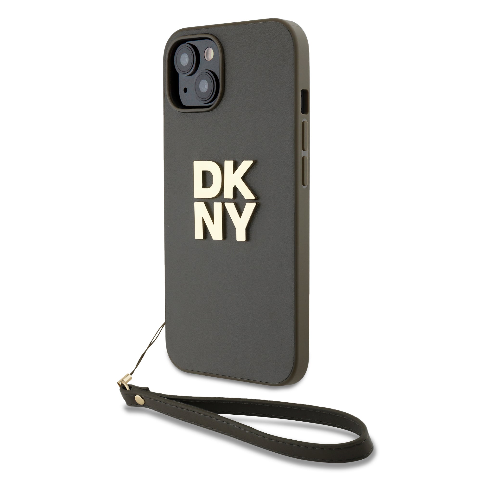 DKNY PU Leather Stack Logo Wrist Strap Zadní Kryt - pohled 1