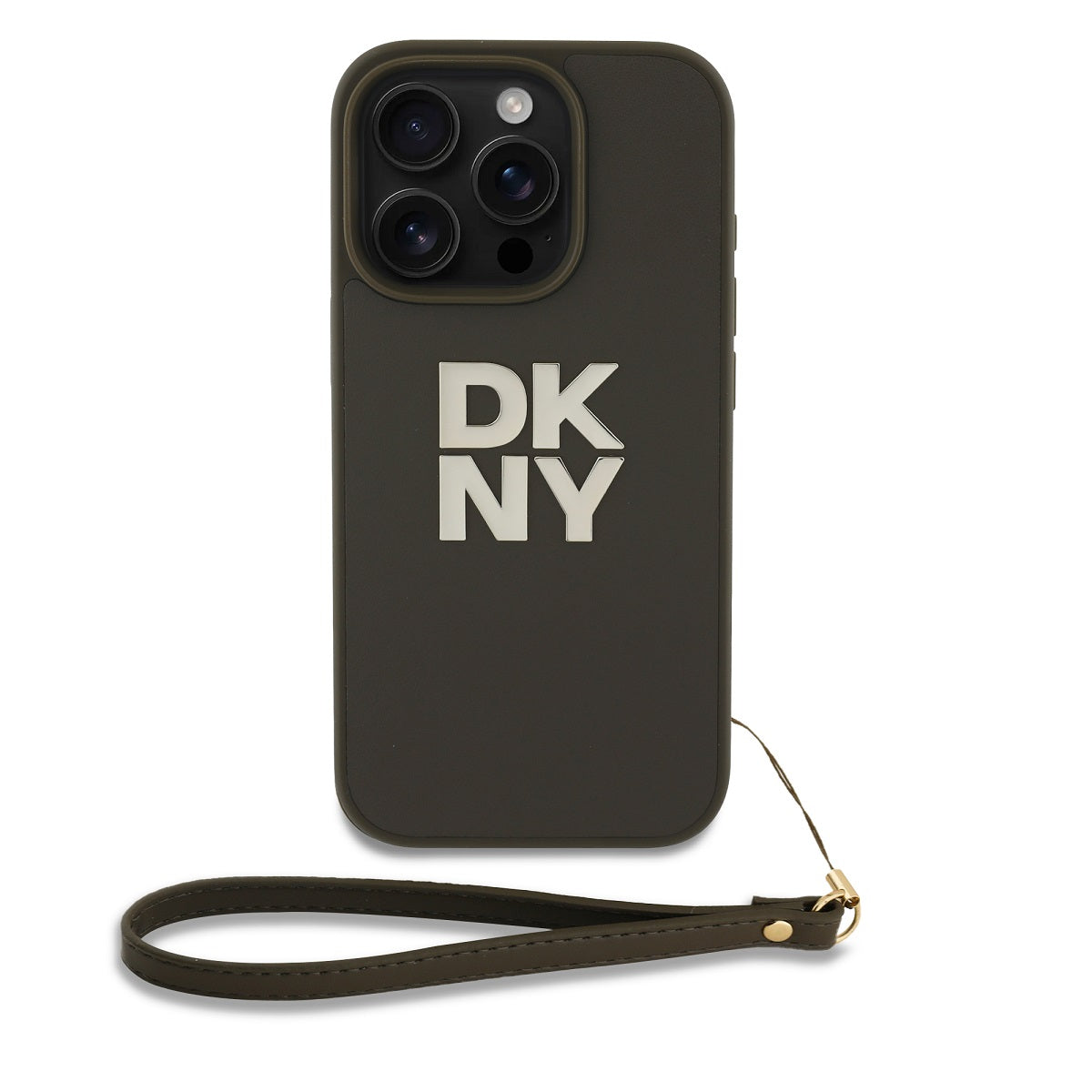 DKNY PU Leather Stack Logo Wrist Strap Zadní Kryt