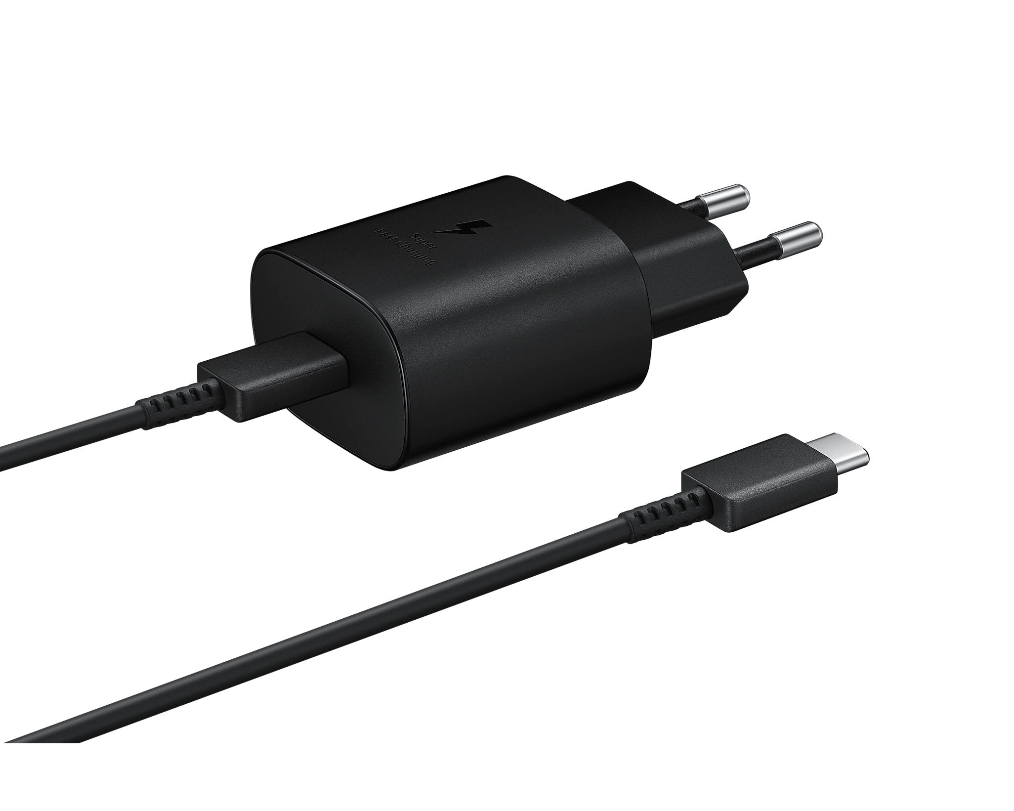 EP-TA800XBE Samsung 25W Cestovní nabíječka + USB-C Datový Kabel Black