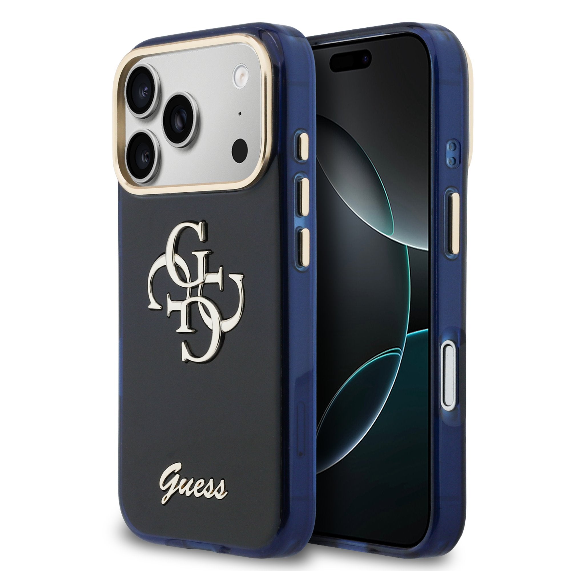 Guess kryt na iPhone IML 4G Script Metal Logo