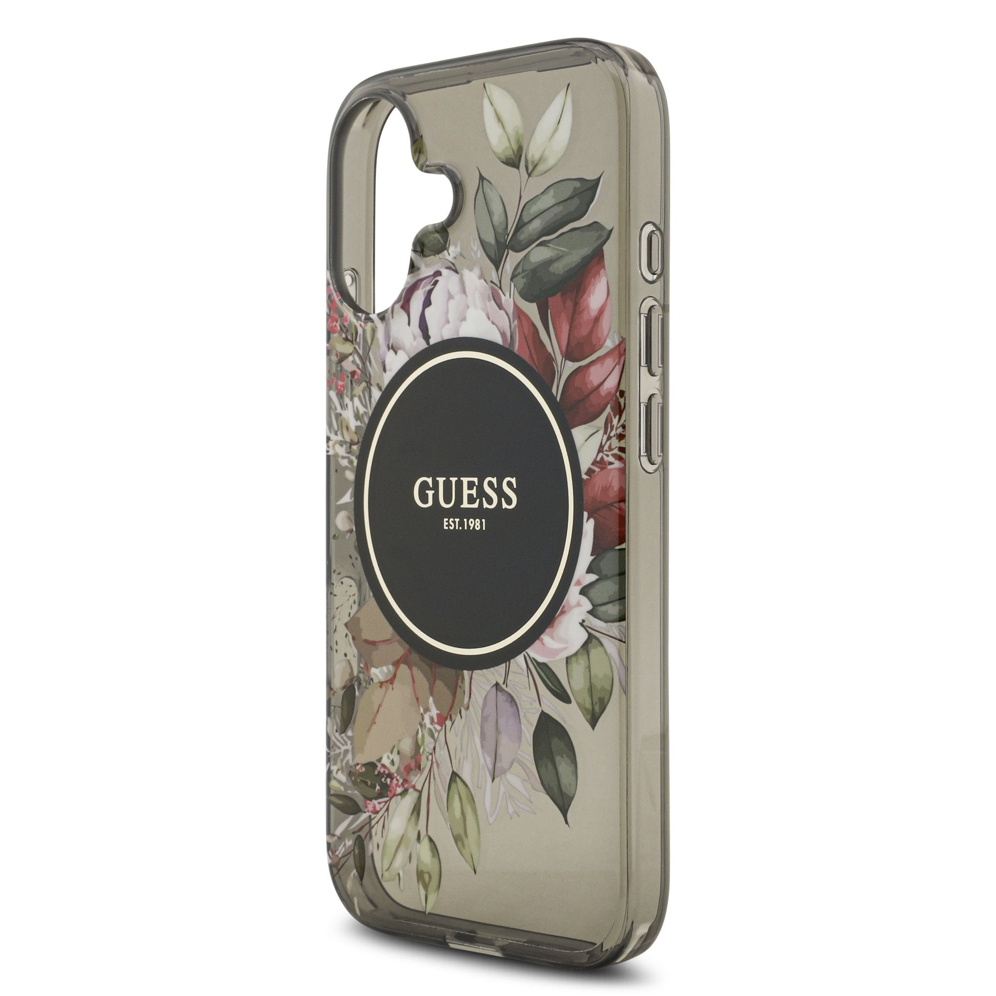 Guess MagSafe kryt na iPhone s náramkem IML Flowers Strap