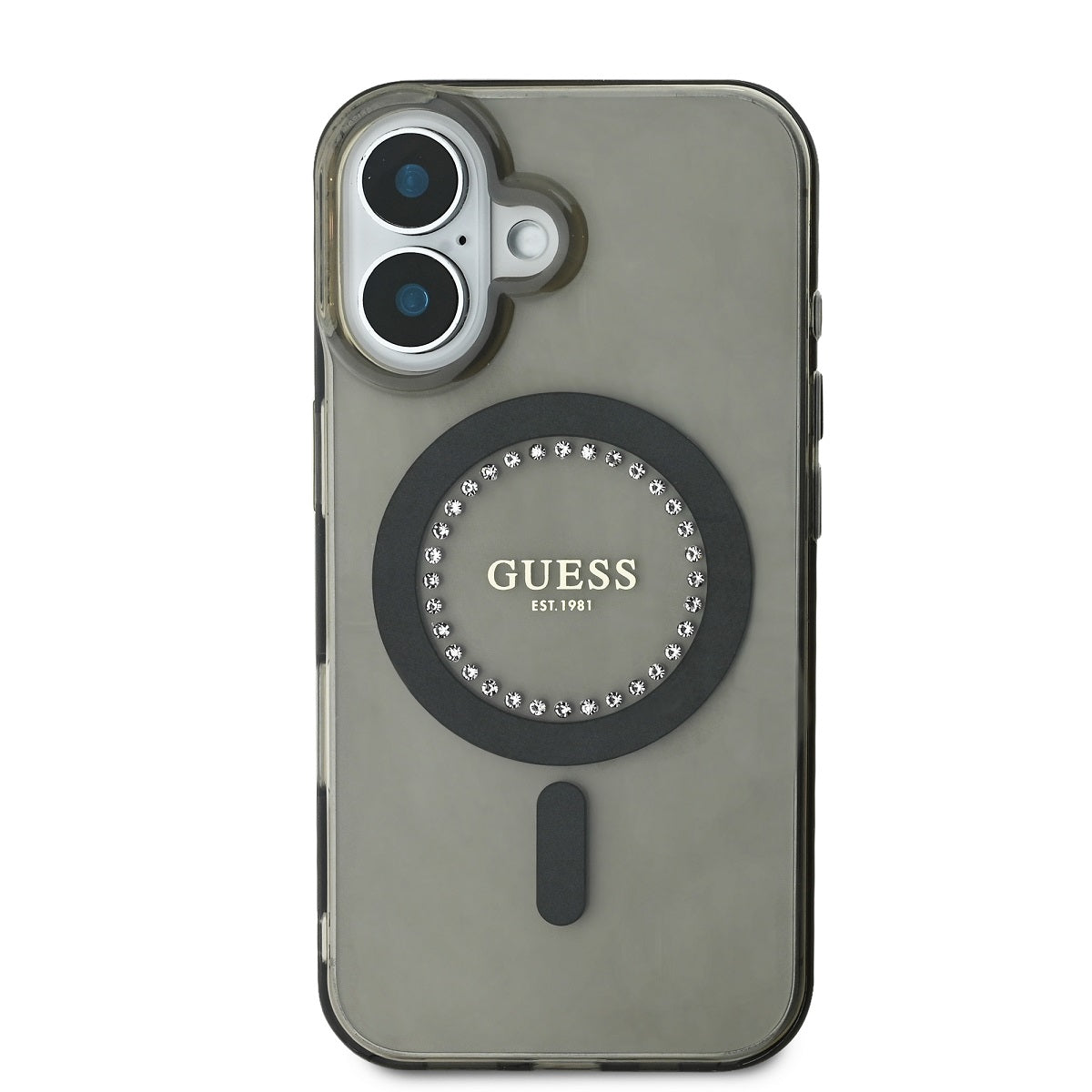 Guess MagSafe kryt na iPhone IML Rhinestones Ring