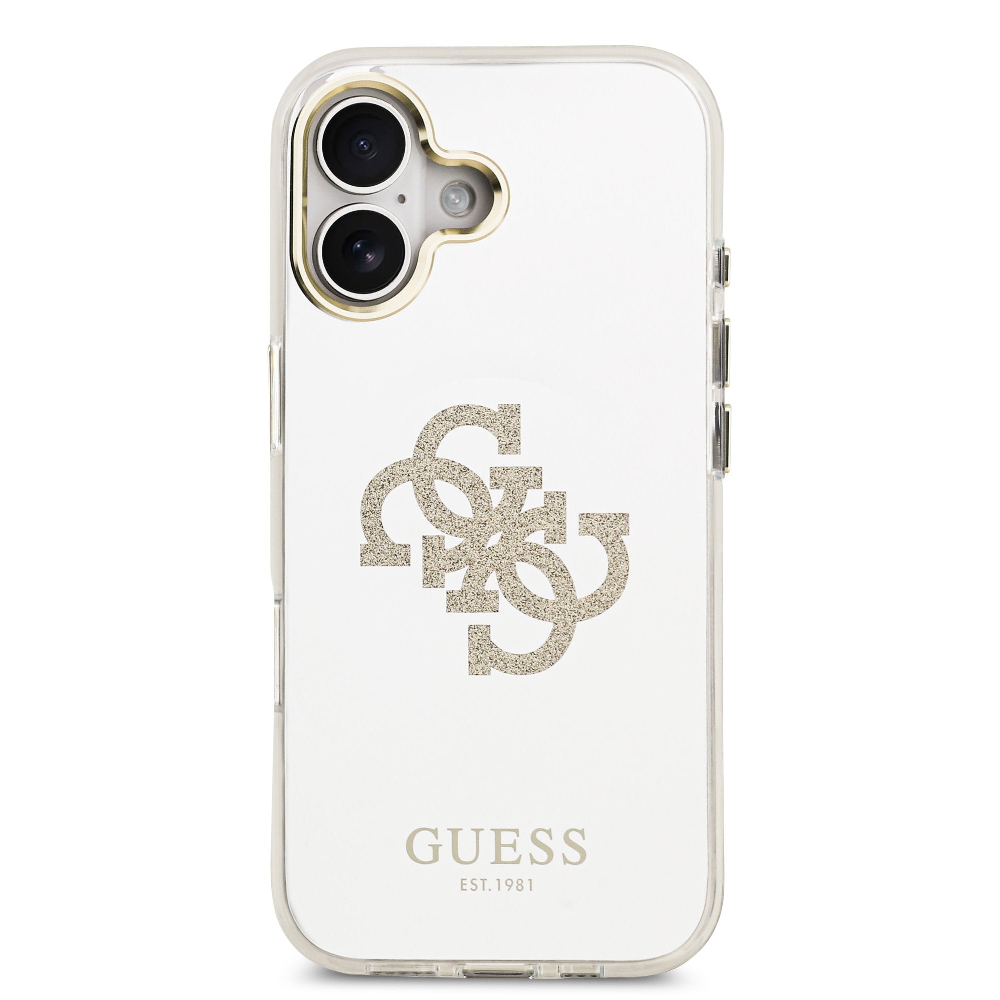 Guess MagSafe kryt na iPhone Mirror 4G Glitter Logo