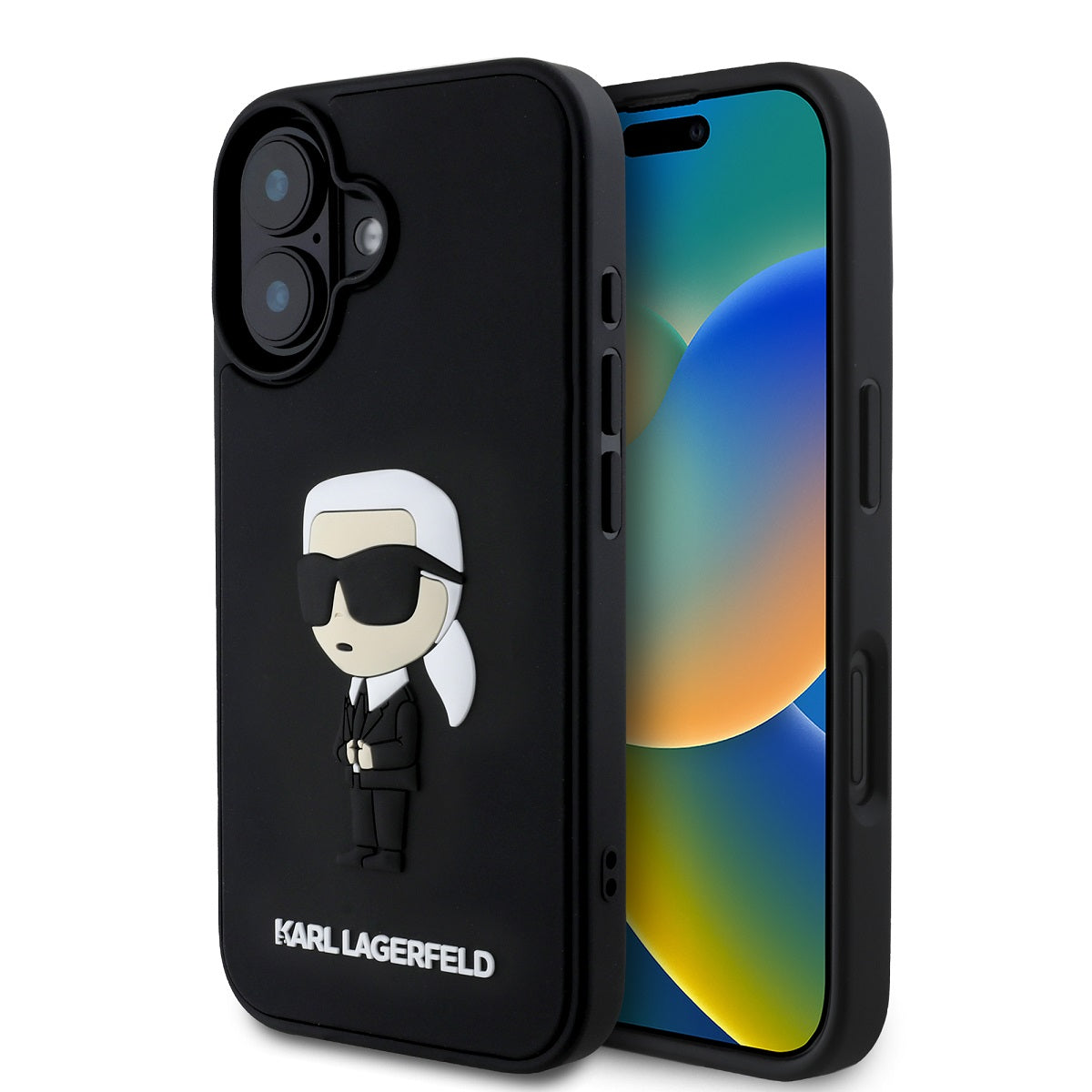 Karl Lagerfeld 3D Rubber Ikonik Zadní Kryt iPhone16