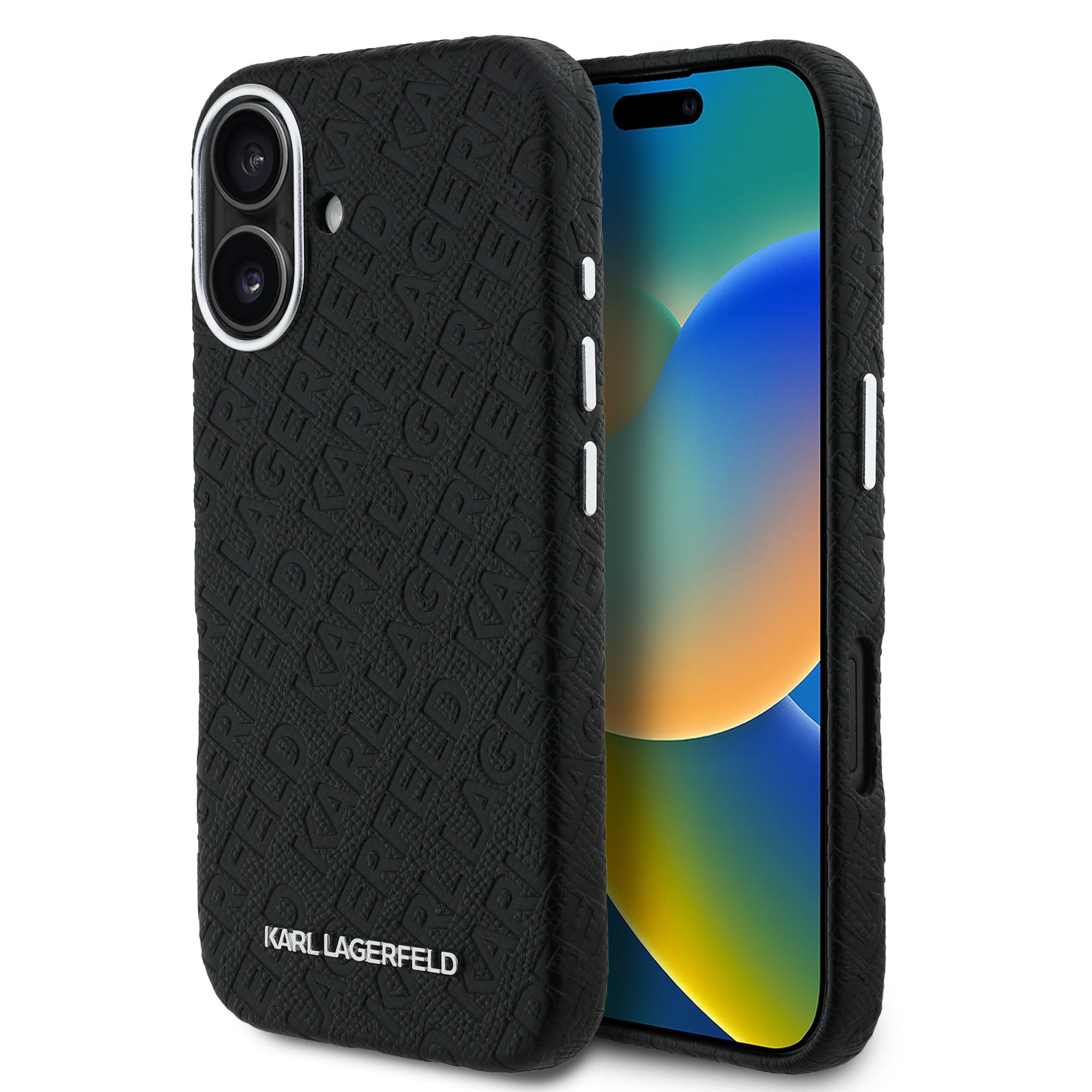 Karl Lagerfeld Grained PU Repeated Logo MagSafe Zadní Kryt