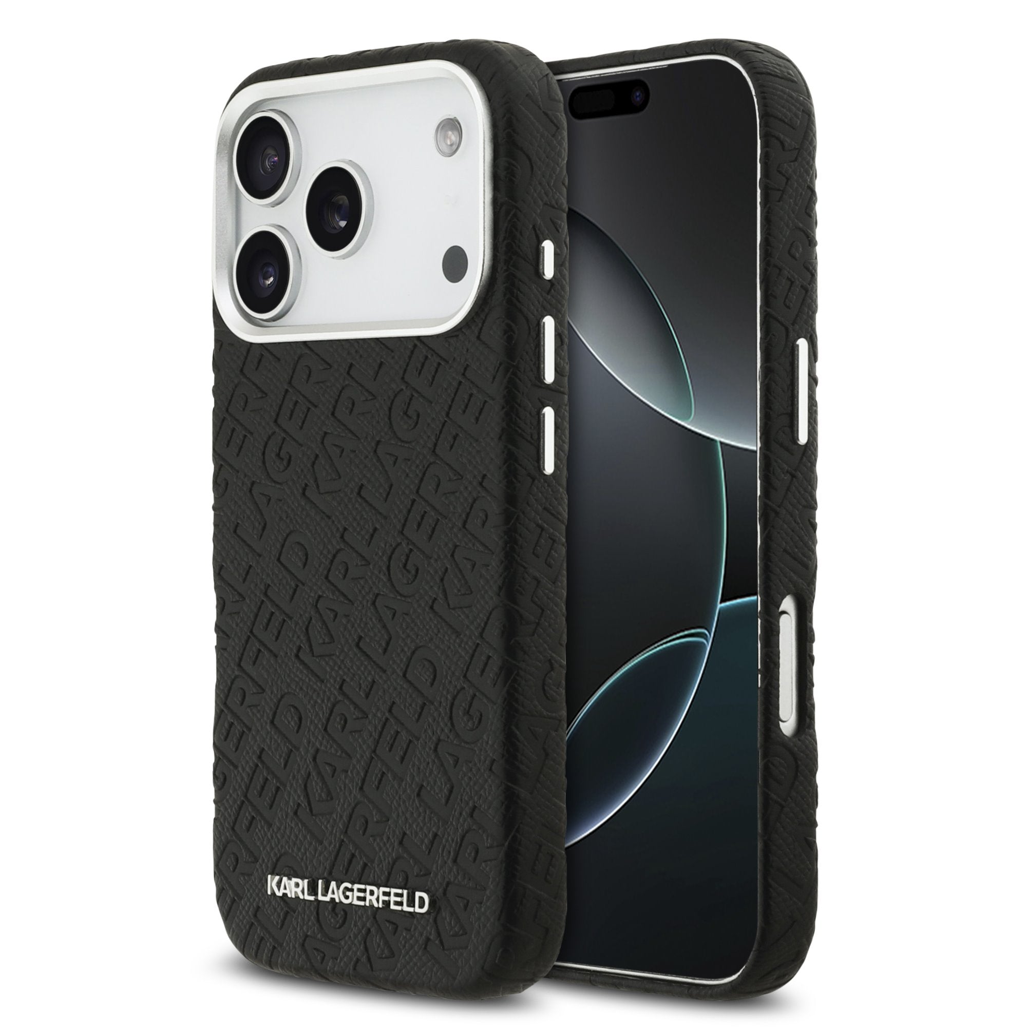 Karl Lagerfeld Grained PU Repeated Logo MagSafe Zadní Kryt