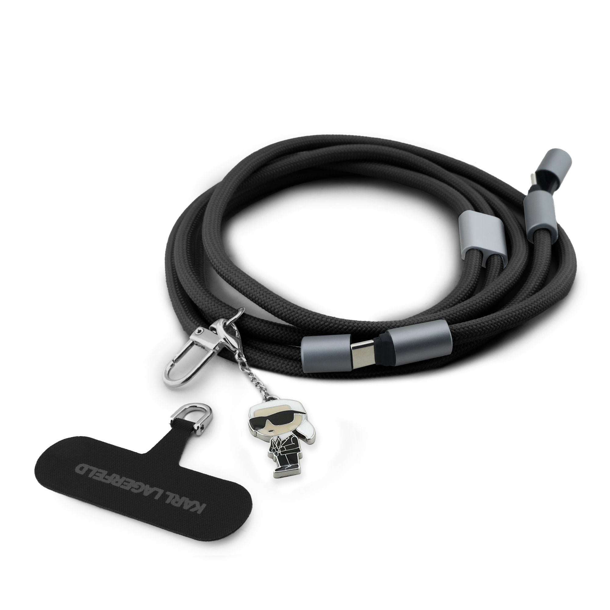 Karl Lagerfeld Ikonik Charm Popruh s Integrovaným Nabíjecím Kabelem USB-C na USB-C - pohled 2