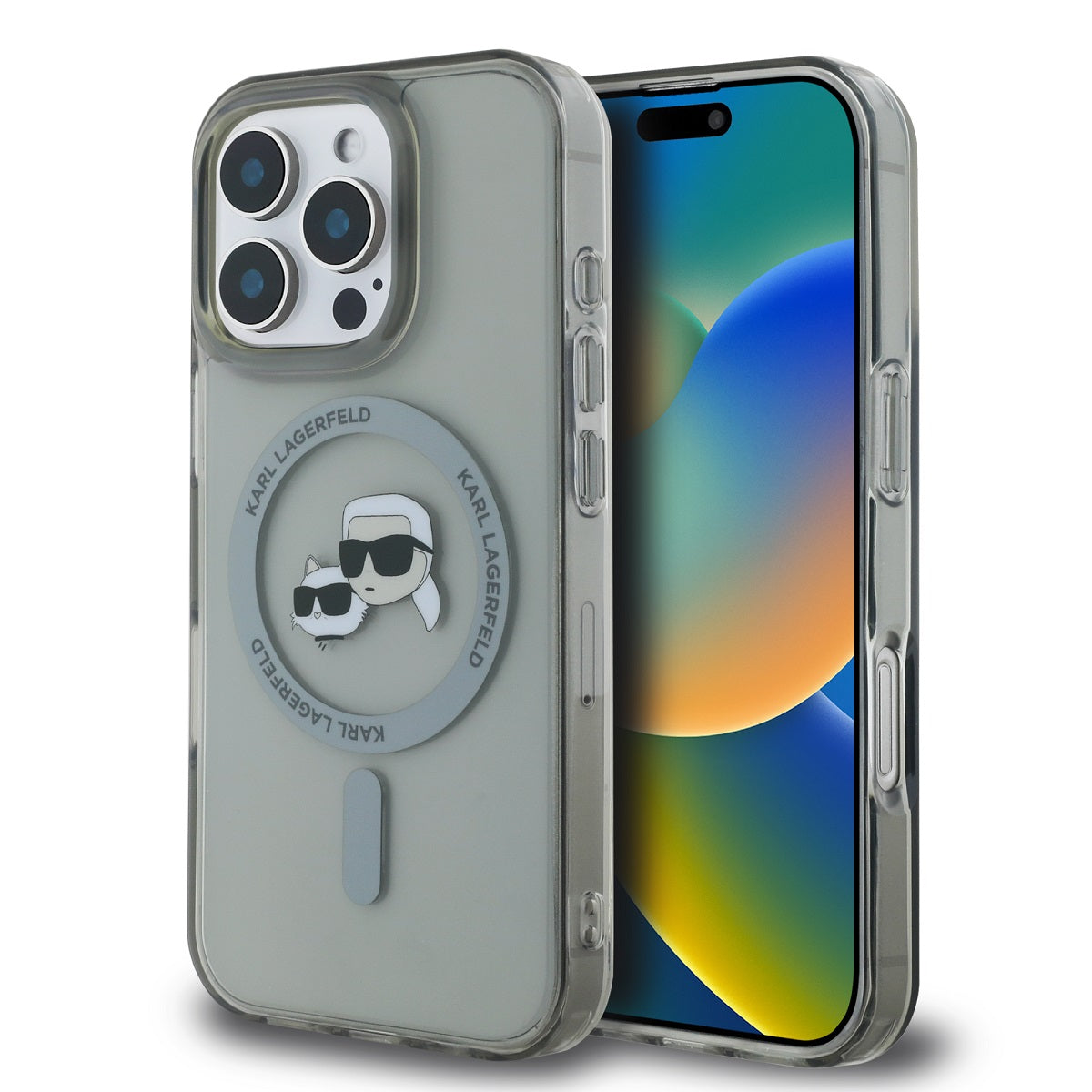 Karl Lagerfeld IML K&CH Heads Metal Frame MagSafe Zadní Kryt