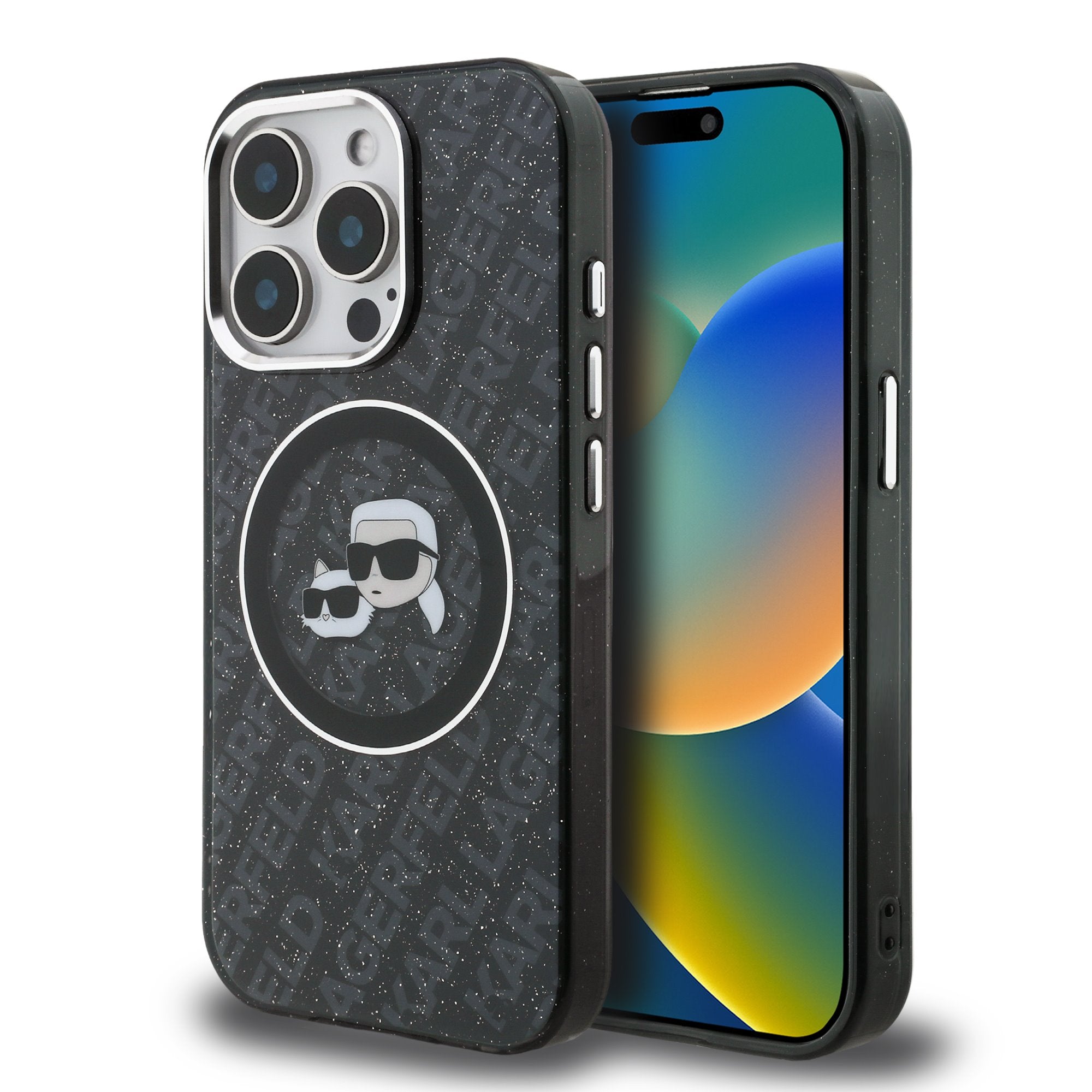 Karl Lagerfeld IML K&CH Heads Repeated Logo MagSafe Zadní Kryt