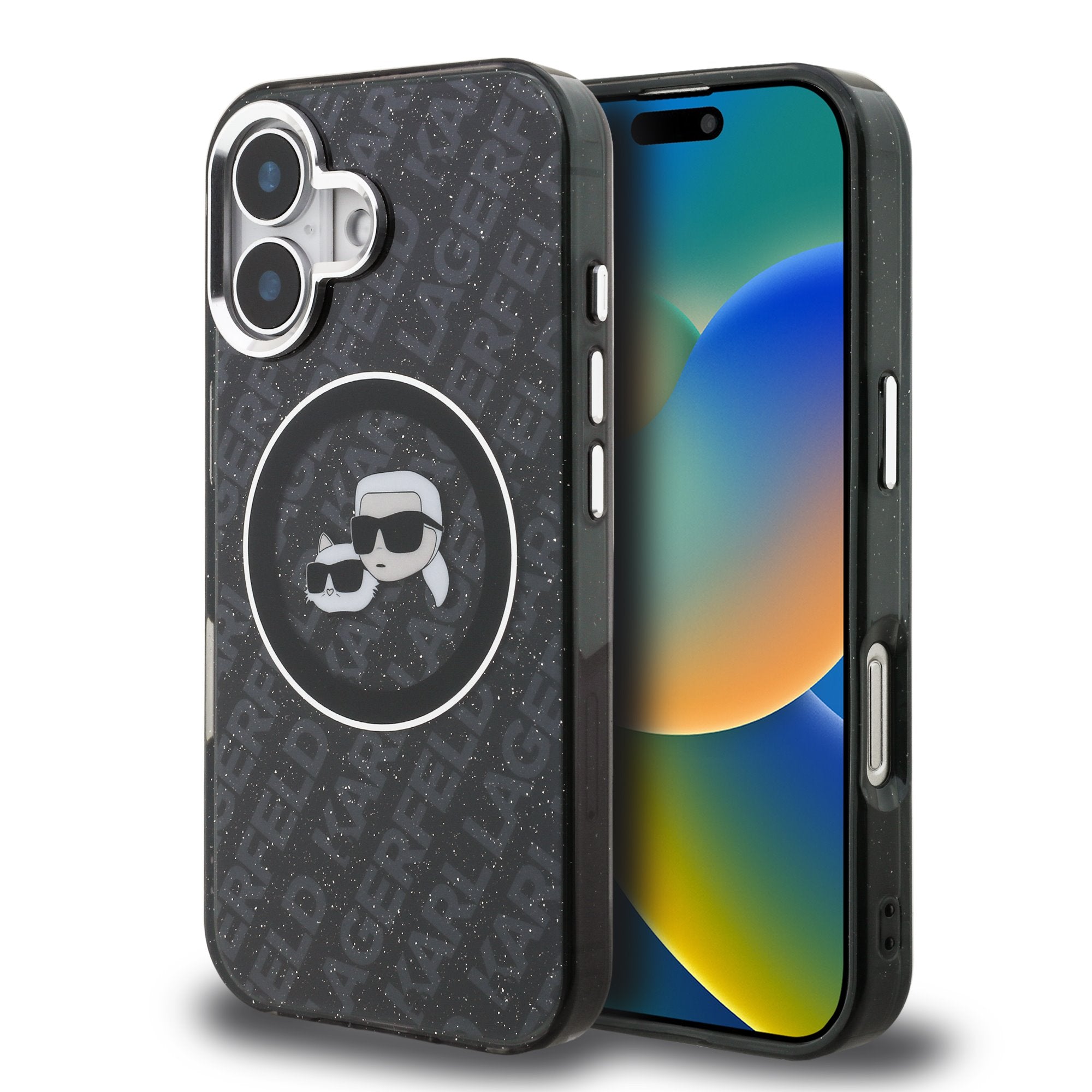 Karl Lagerfeld IML K&CH Heads Repeated Logo MagSafe Zadní Kryt