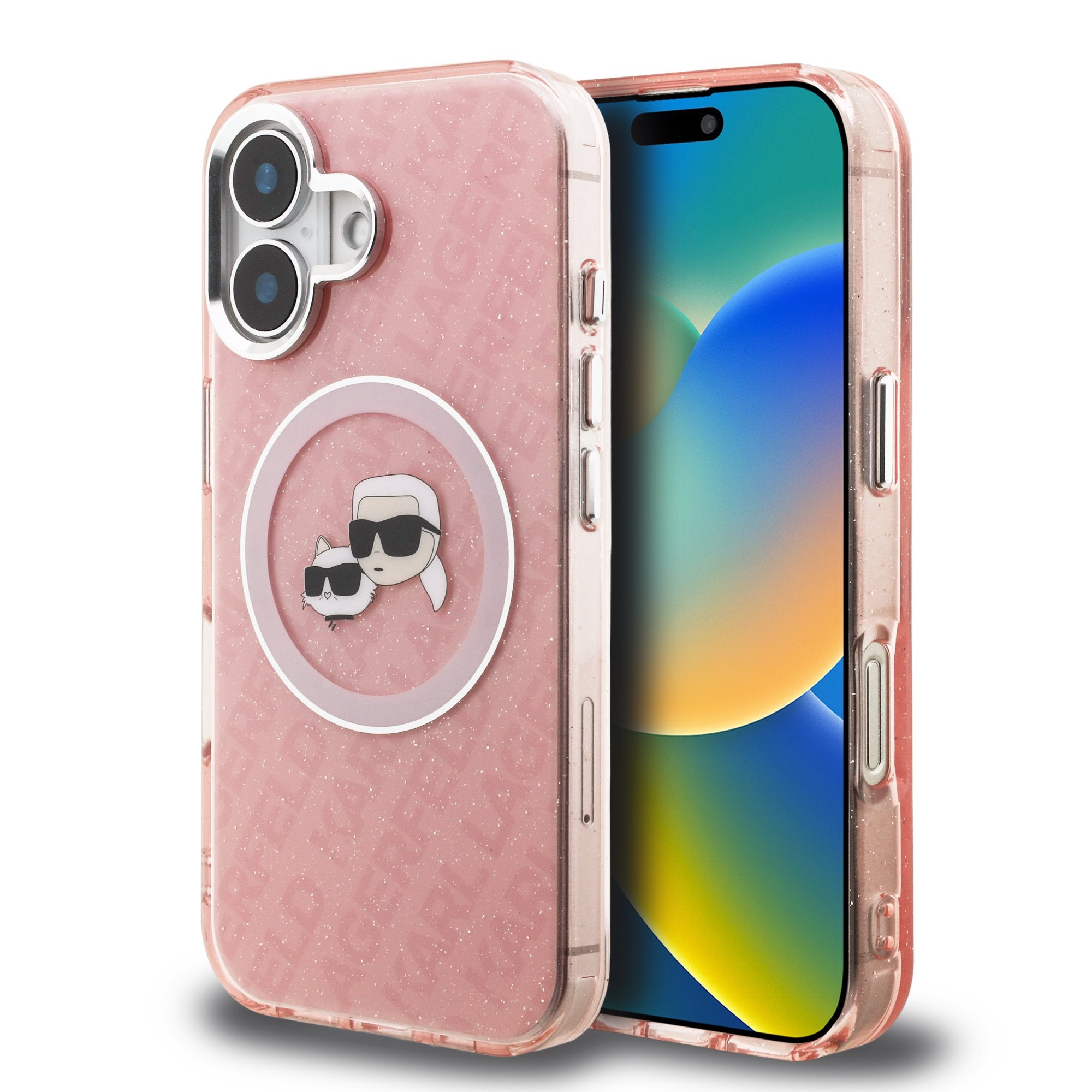 Karl Lagerfeld IML K&CH Heads Repeated Logo MagSafe Zadní Kryt