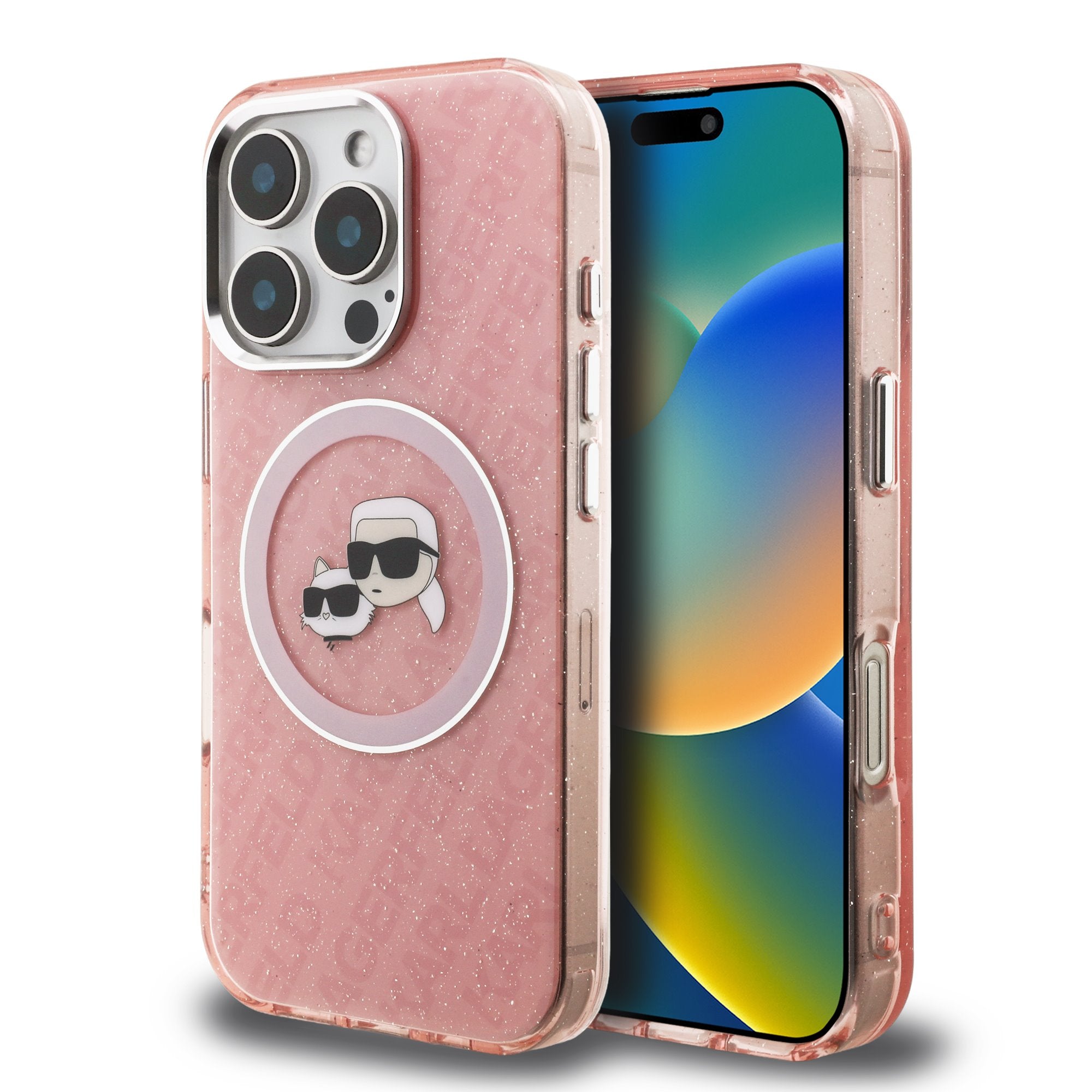 Karl Lagerfeld IML K&CH Heads Repeated Logo MagSafe Zadní Kryt