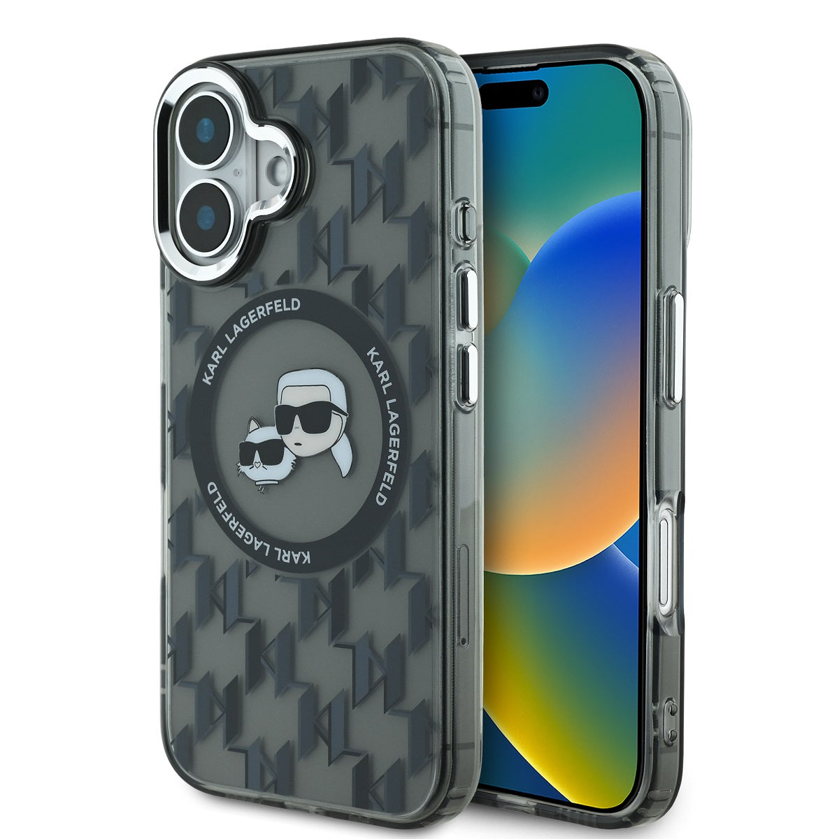 Karl Lagerfeld IML Monogram K&CH Heads MagSafe Zadní Kryt