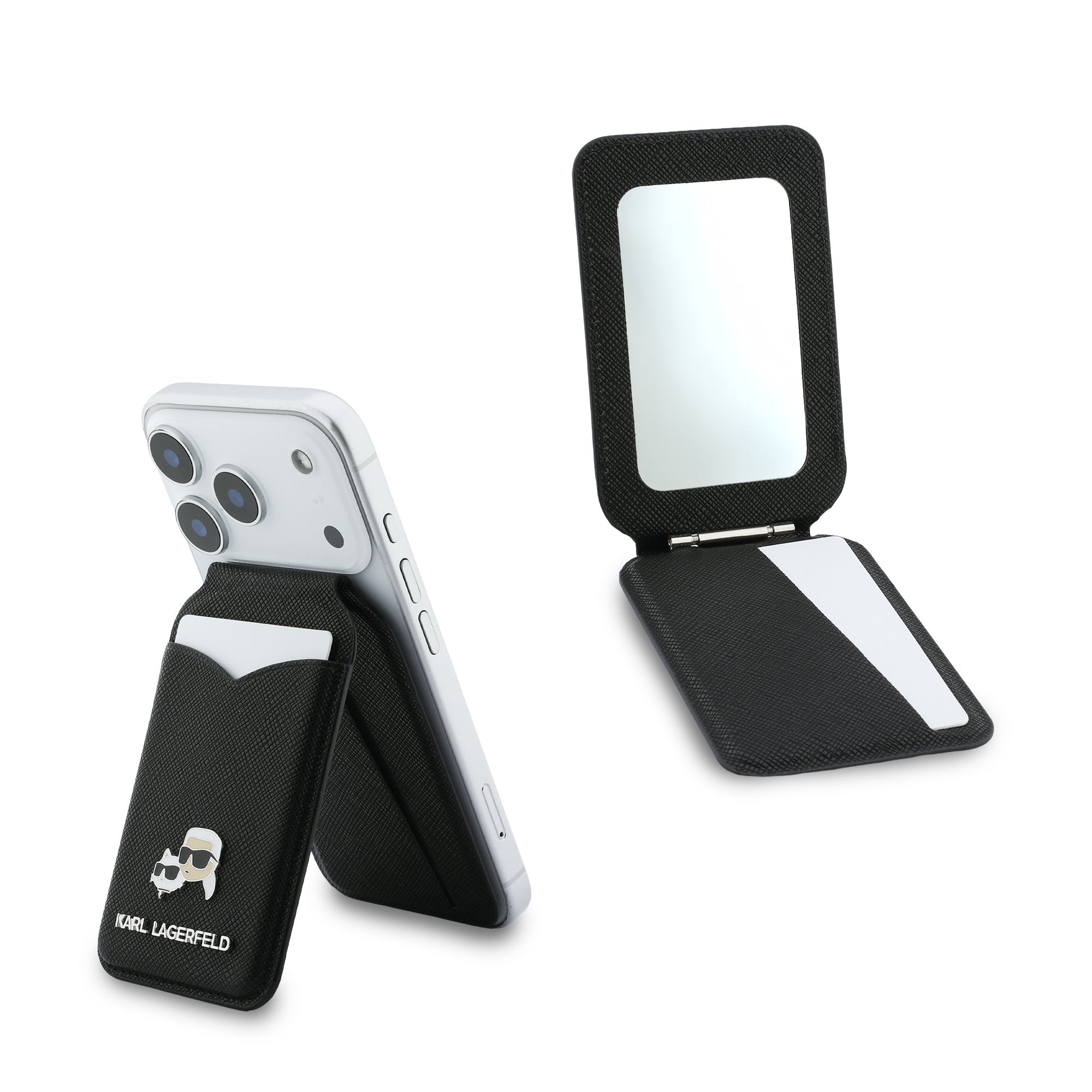 Karl Lagerfeld Mirror MagSafe Cardslot Peněženka se Stojanem