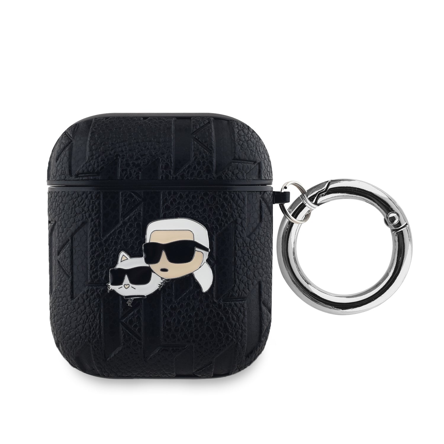 Karl Lagerfeld PU Embossed Karl and Choupette Heads Pouzdro