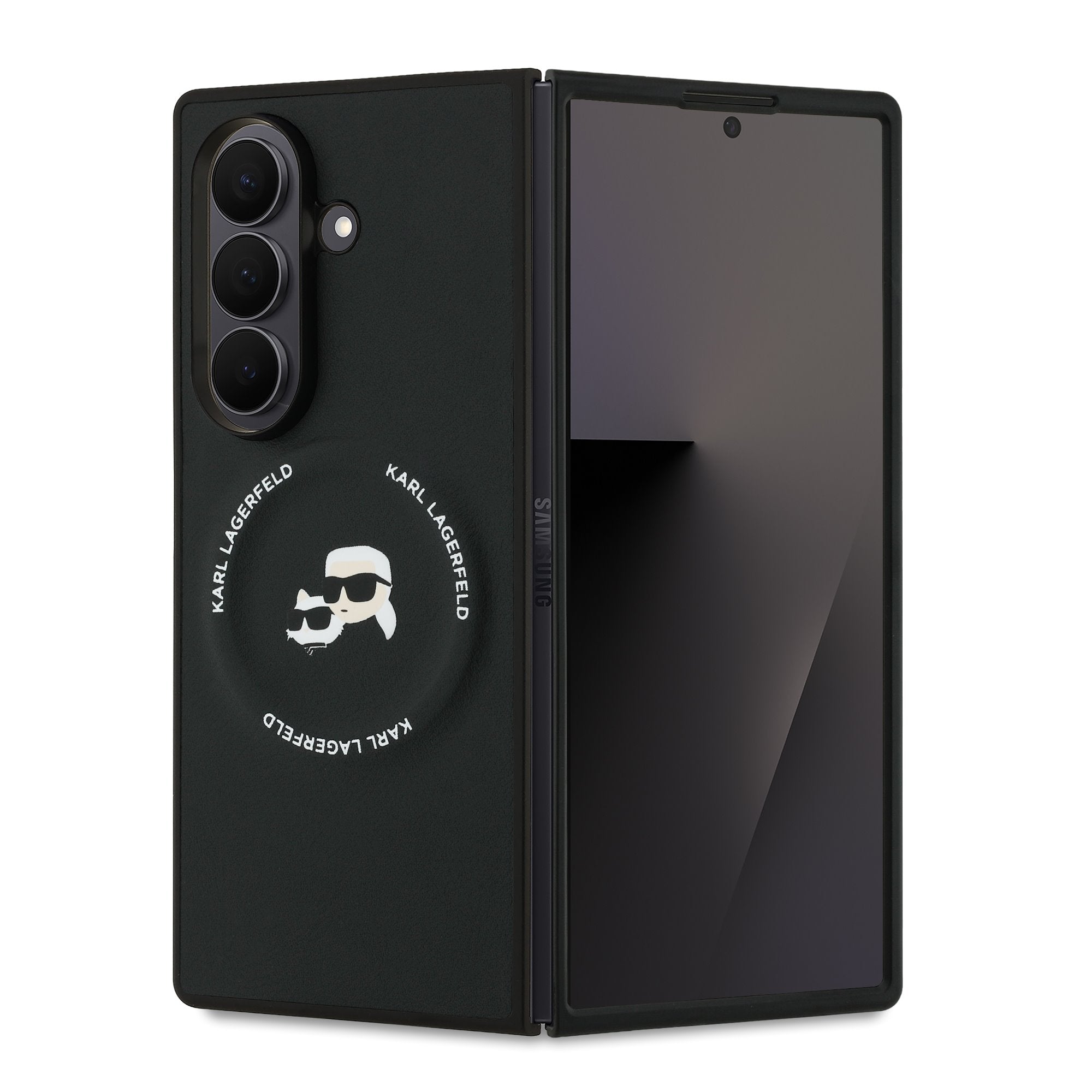 Karl Lagerfeld MagSafe kryt na Samsung - PU Karl and Choupette Heads