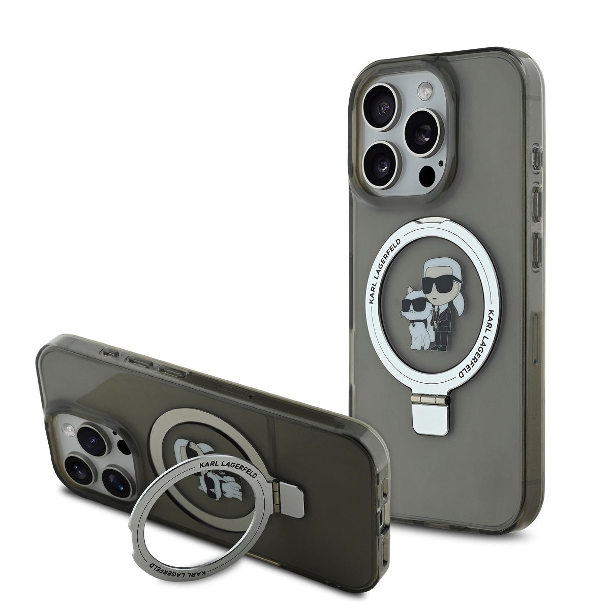 Karl Lagerfeld Ringstand Karl and Choupette MagSafe Zadní Kryt