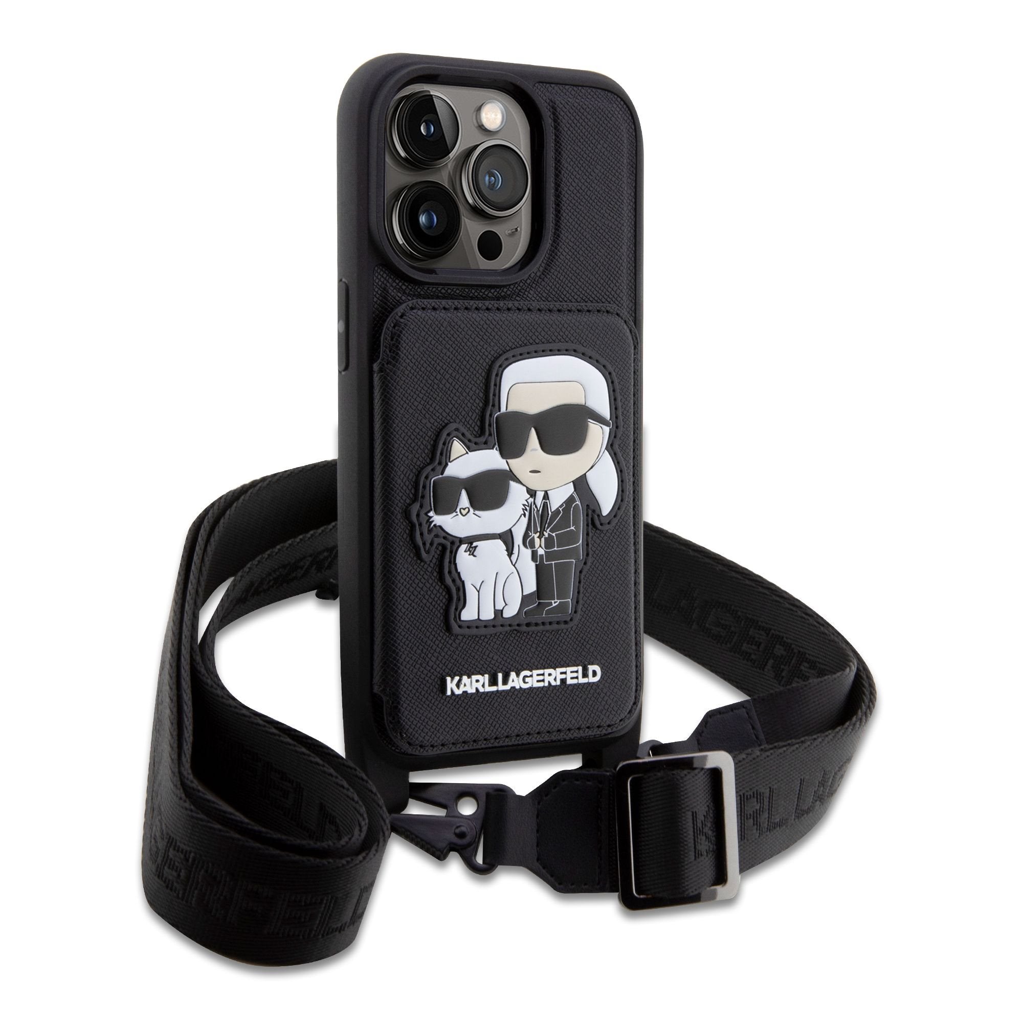 Karl Lagerfeld Saffiano Crossbody Popruh Karl and Choupette Kryt