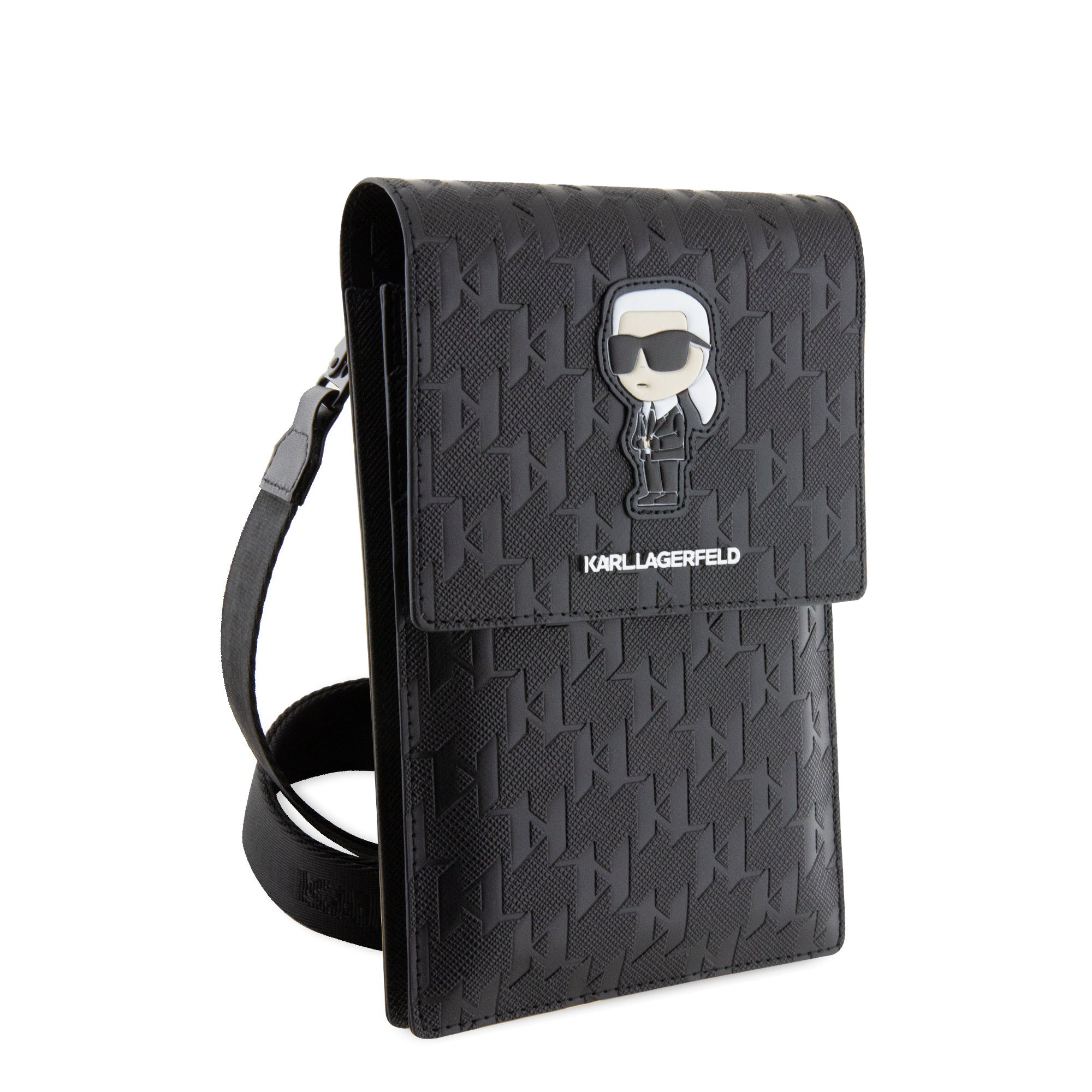 Karl Lagerfeld Saffiano Monogram Ikonik NFT Taška na Telefon - pohled 3