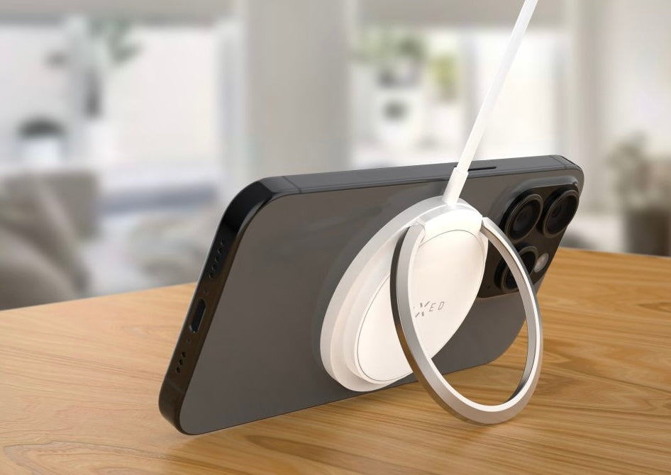 MagSafe 15W bezdrátová nabíječka se stojánkem FIXED bílá - pohled 4
