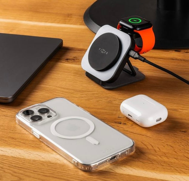 MagSafe skládací bezdrátový nabíjecí stojan 3v1 FIXED - pohled 3