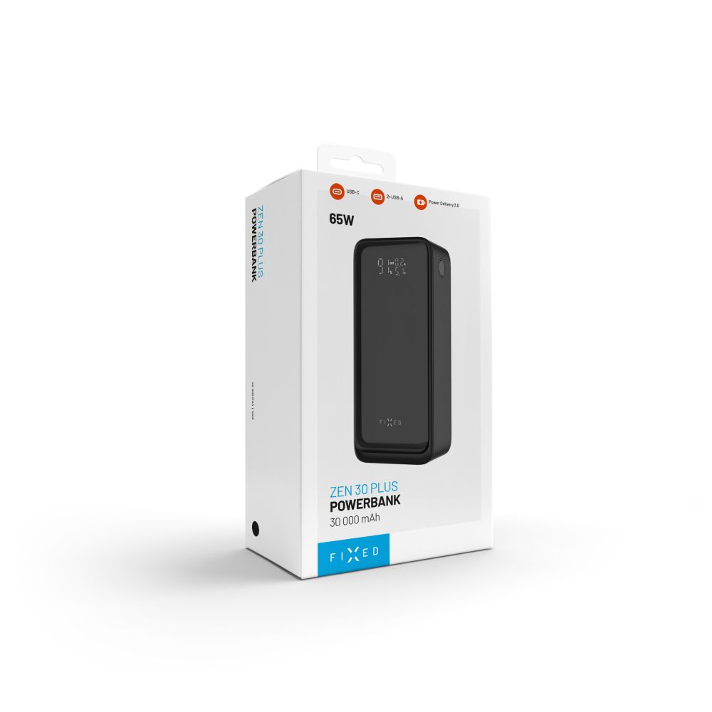 Powerbanka FIXED 30 000 mAh s LCD displejem PD 65W - pohled 3