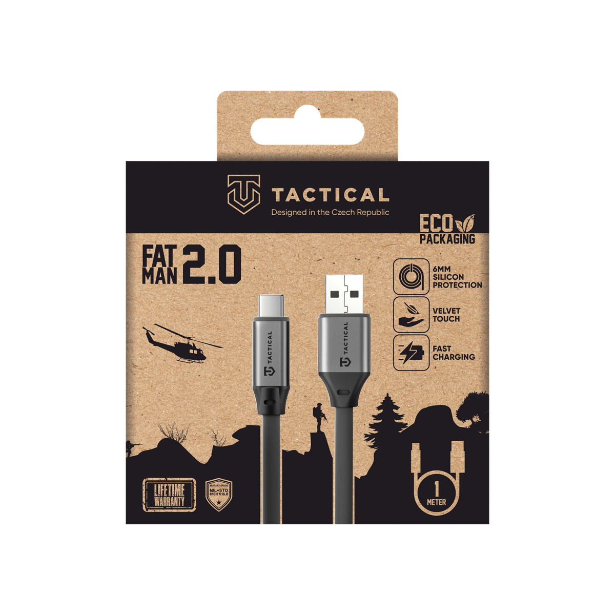 Tactical Fat Man 2.0 Cable USB-A na USB-C 60W 1m - pohled 5