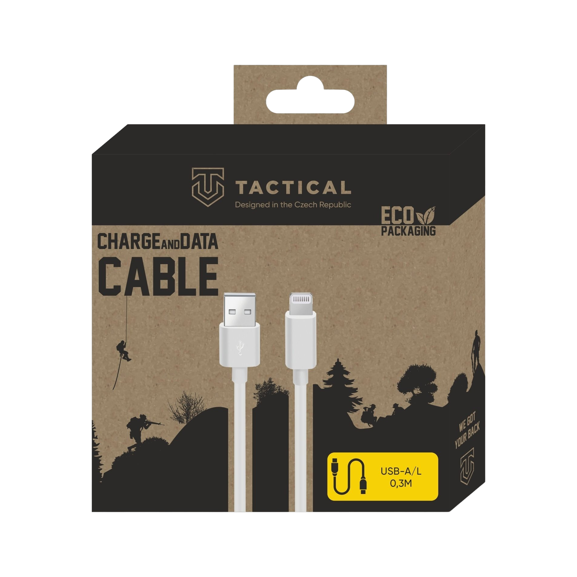 Tactical USB-A/Lightning 60W kabel Smooth Thread Cable