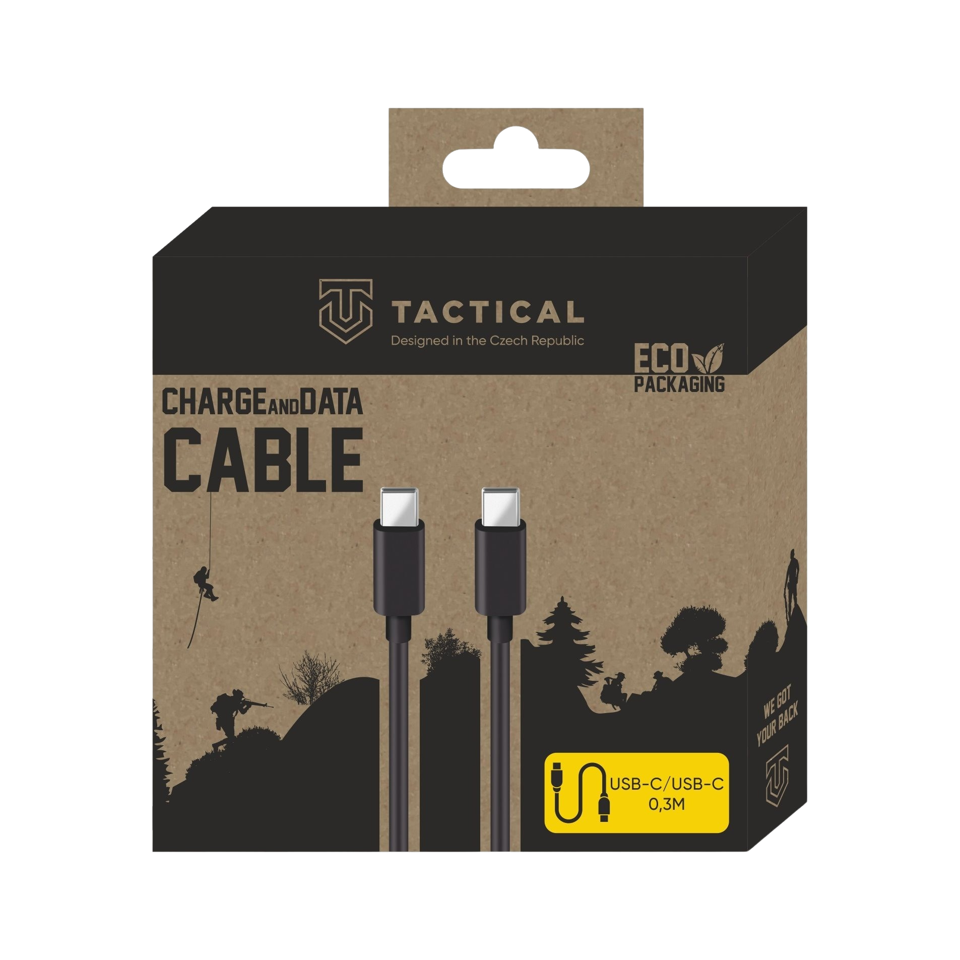 Tactical USB-C/USB-C 60W kabel Smooth Thread Cable