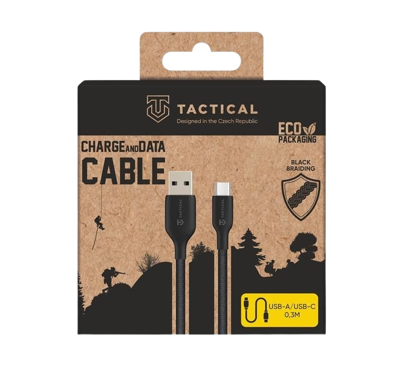 Tactical USB-A na USB-C 60W opletený kabel Stitch Thread - pohled 2