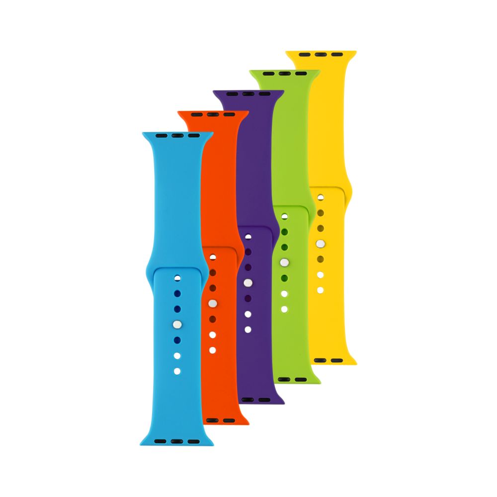 5x set silikonových řemínků FIXED pro Apple Watch 38/40/41/42mm - pohled 1
