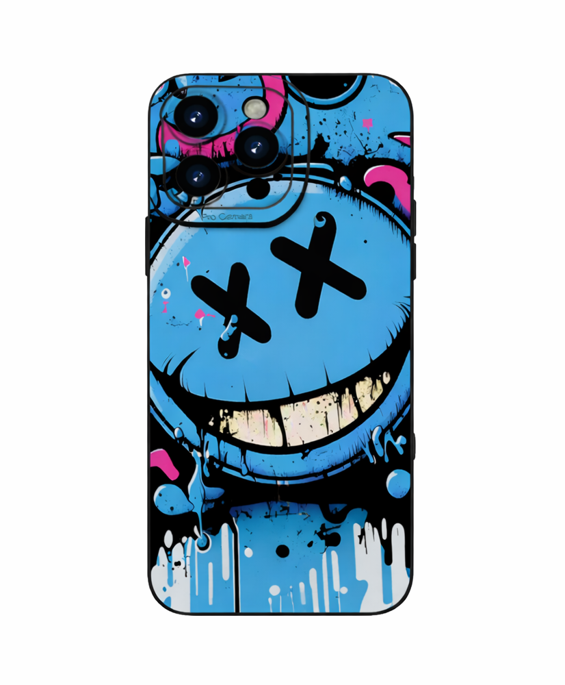 Graffiti silikonový kryt pro Apple iPhone 17 modrý