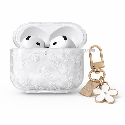 Průhledný květinový obal na Apple AirPods Pro 3