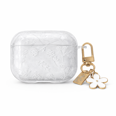 Průhledný květinový obal na Apple AirPods Pro 3