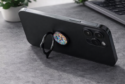 Nalepovací držák na prst na mobil s oušky