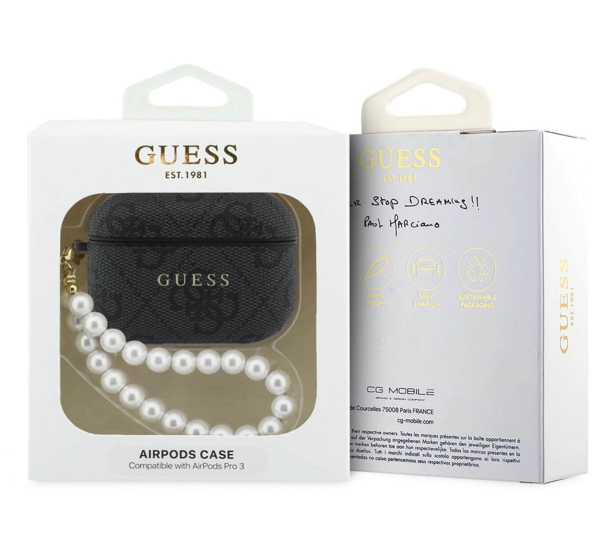 Guess PU 4G Classic Logo Pearl Strap Pouzdro