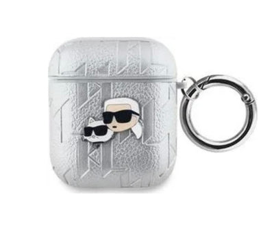 Karl Lagerfeld PU Embossed Karl and Choupette Heads Pouzdro