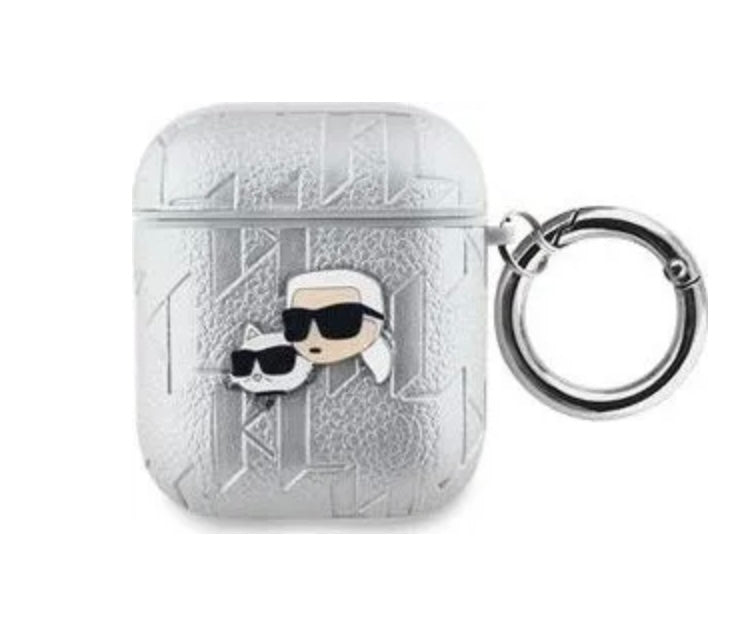 Karl Lagerfeld PU Embossed Karl and Choupette Heads Pouzdro