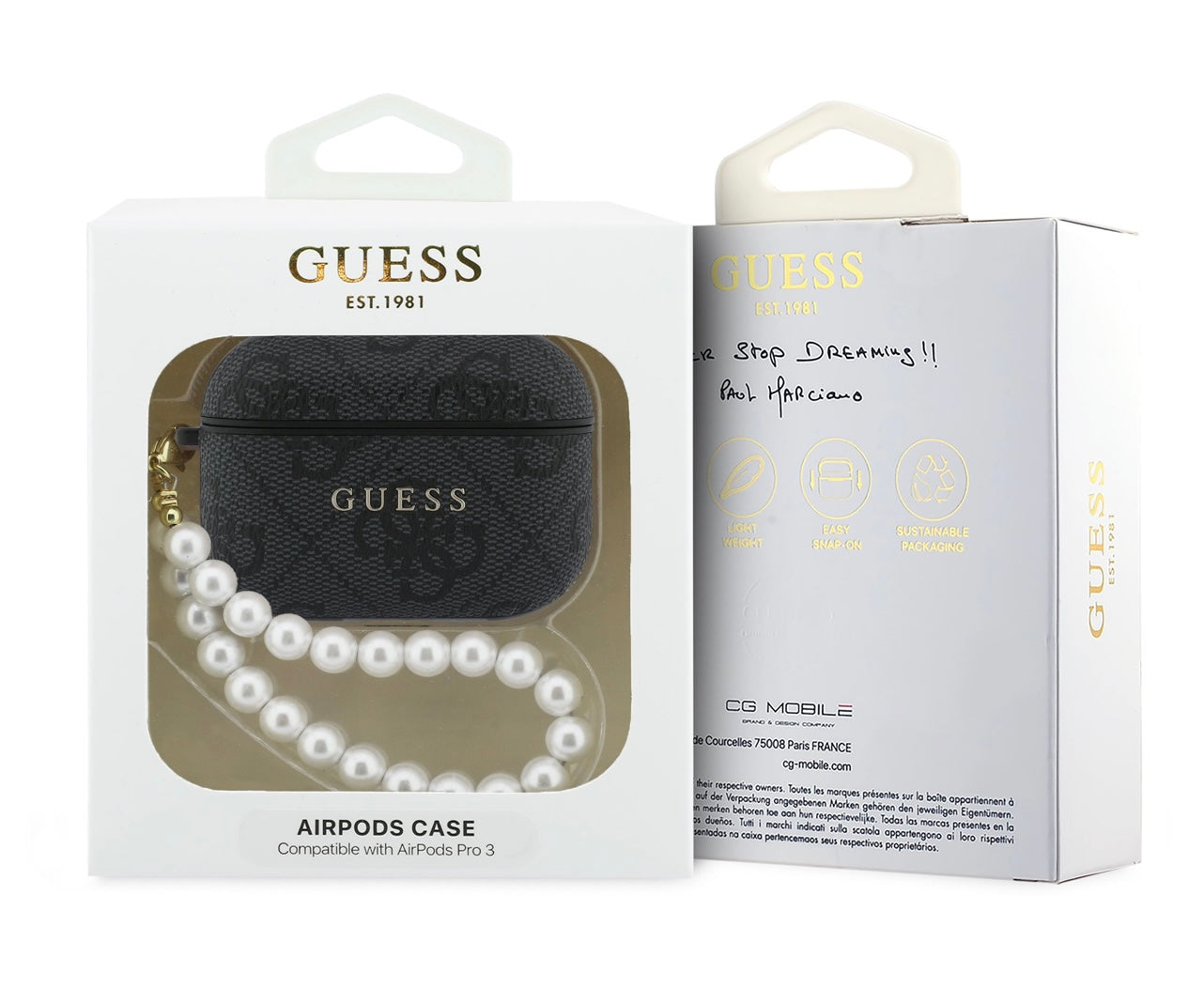 Guess PU 4G Classic Logo Pearl Strap Pouzdro